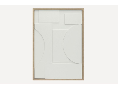 Картина Рельеф Белый 50x70