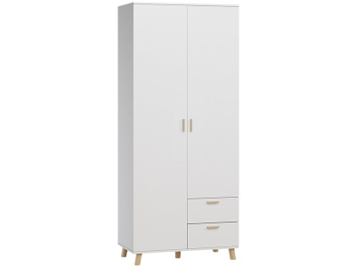 Распашной шкаф Пронто 2-100x220 Белый с зеркалом