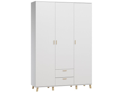 Распашной шкаф Пронто 3-150x220 Белый с зеркалом