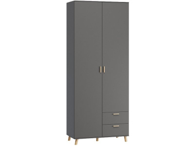 Распашной шкаф Пронто 2-90x210 Графитовый