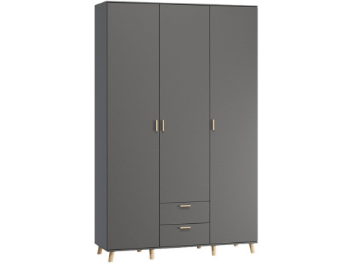 Распашной шкаф Пронто 3-130x210 Графитовый