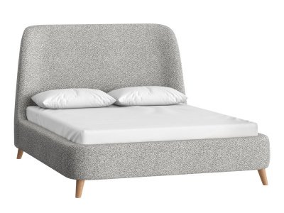 Кровать Молсон 180 Букле Серый