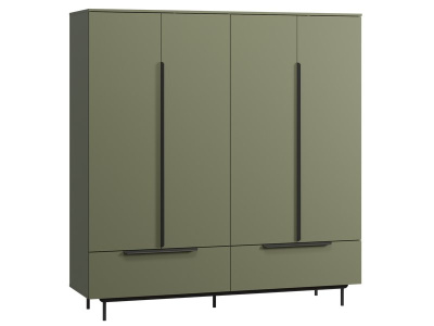 Распашной шкаф Квелен 4-192x200 Оливковый
