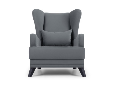 Кресло Оксфорд Велюр Серый