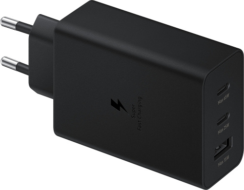 Сетевое зарядное устройство Samsung EP-T6530, USBC x 2, USB-A, 65 Вт черный