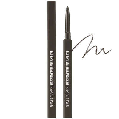 Водостойкий карандаш-подводка для глаз CLIO Extreme Gelpresso Pencil Liner 01 Black Brown