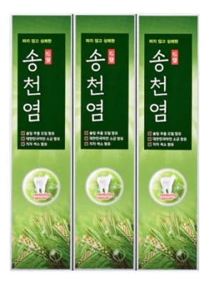 Зубная паста с экстрактом сосновых иголок и соли Songcheon Salt Toothpaste 120г: Паста 3шт