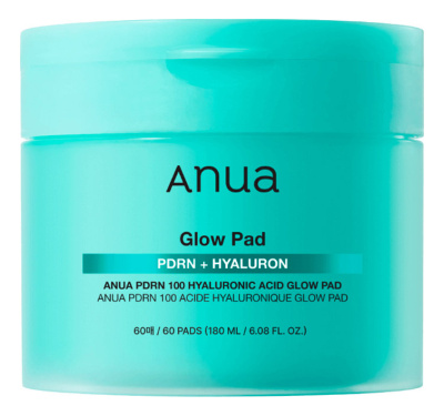Увлажняющие пэды для лица PDRN 100 Hyaluronic Acid Glow Pad 180мл