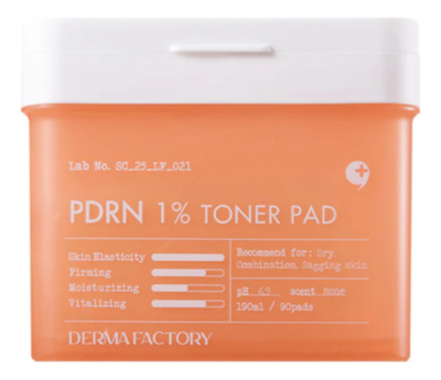 Тонер-пэды для лица PDRN 1% Toner Pad 90шт/190мл