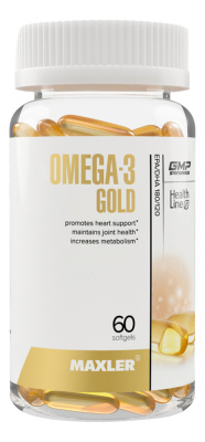 Биологически активная добавка к пище Omega-3 Gold + Vitamin E: Биодобавка 60шт