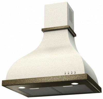 Купольная вытяжка ALISA 600 white/bronze electronic