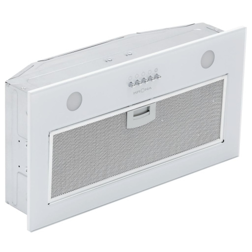 Полновстраиваемая вытяжка KRONA ELISA 600 GLASS WHITE PB