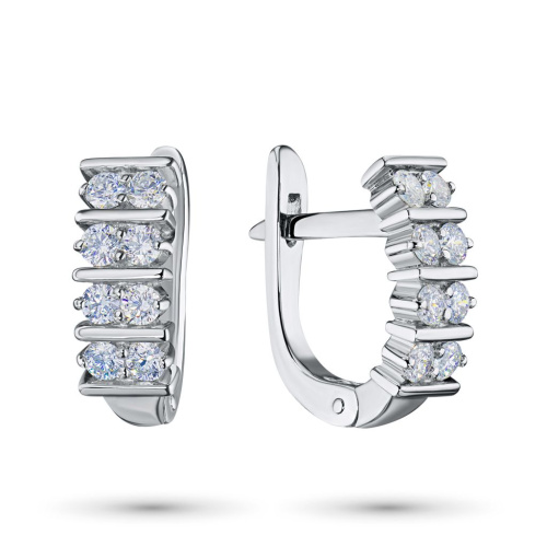 Серьги из белого золота с бриллиантами э4701сг01190800