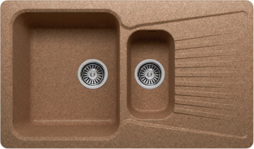 Мойка PLATTE 2B LR W 850*500 BROWN