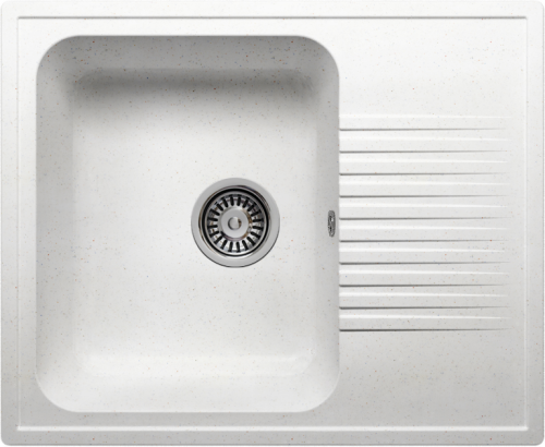 Мойка KOMFORT 1B LR W 610*500 WHITE