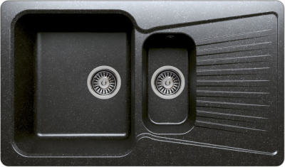 Мойка PLATTE 2B LR W 850*500 BLACK