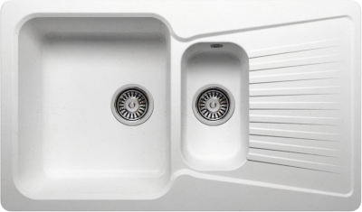 Мойка PLATTE 2B LR W 850*500 WHITE