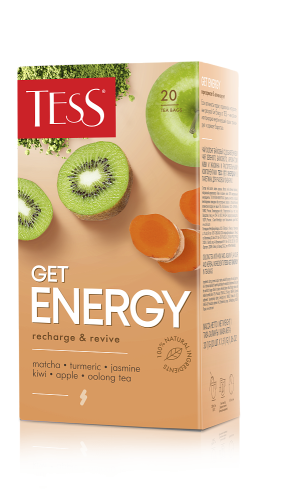 Чайный напиток Tess Get Energy с киви, яблоком, в пирамидках, 20 шт.