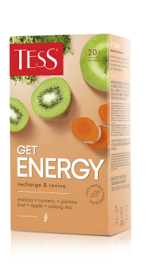 Чайный напиток Tess Get Energy с киви, яблоком, в пирамидках, 20 шт.