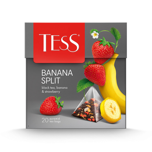 Чай фруктовый Tess Banana Split, в пирамидках, 20 шт.