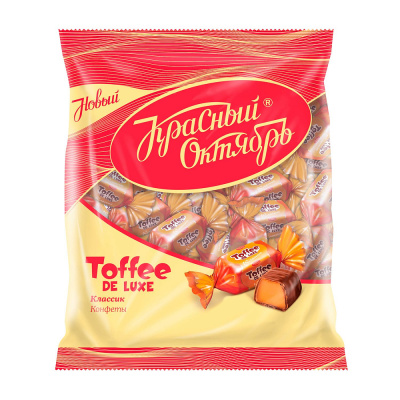 Конфеты Toffee De Luxe классик, Красный Октябрь, 250 гр.