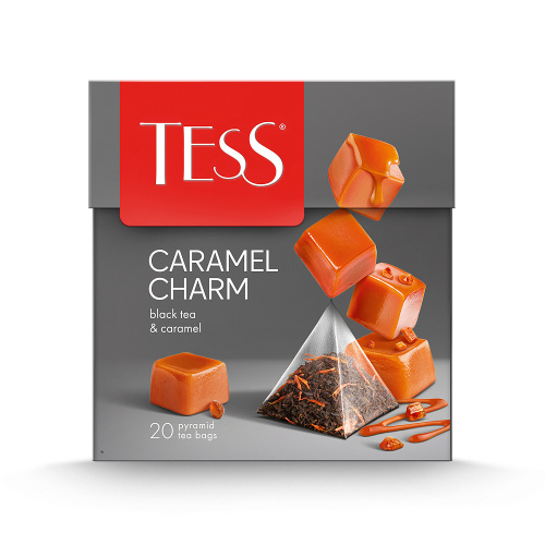 Чай черный Tess Карамельный шарм, в пирамидках, 20 шт.