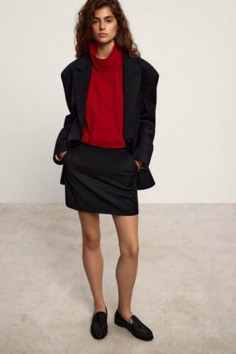 Юбка мини из полушерсти