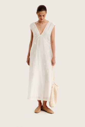 Платье полупрозрачное с вышивкой