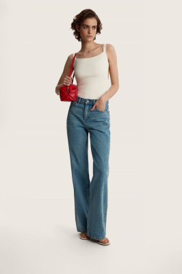 Джинсы широкие с высокой посадкой WL100