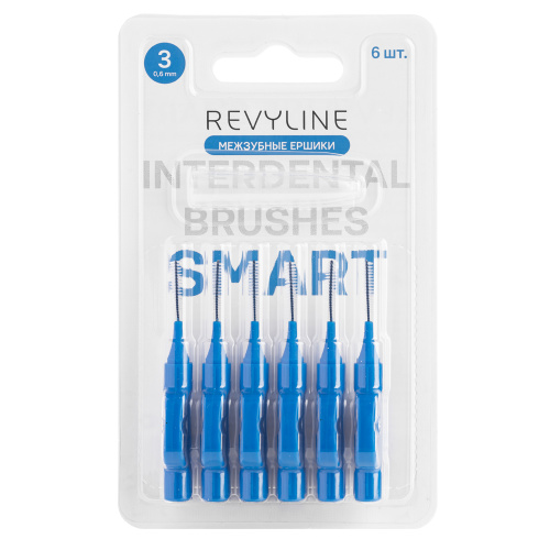 Ершики межзубные Revyline Smart, размер 3 голубые, 6 шт.
