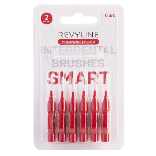 Ершики межзубные Revyline Smart, размер 2 красные, 6 шт.