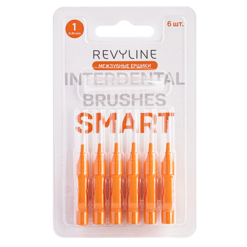 Ершики межзубные Revyline Smart, размер 1 оранжевые, 6 шт.
