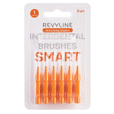 Ершики межзубные Revyline Smart, размер 1 оранжевые, 6 шт.