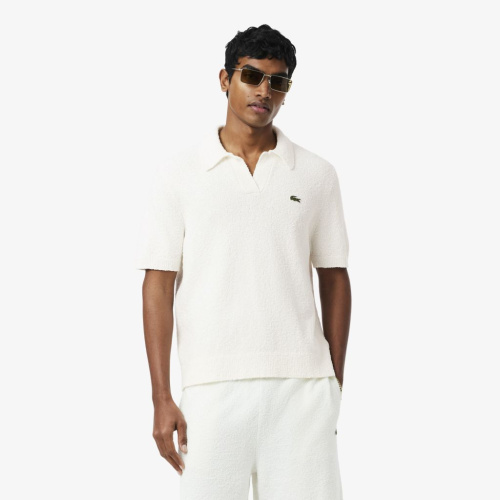 Мужское вязанное поло Lacoste классического кроя