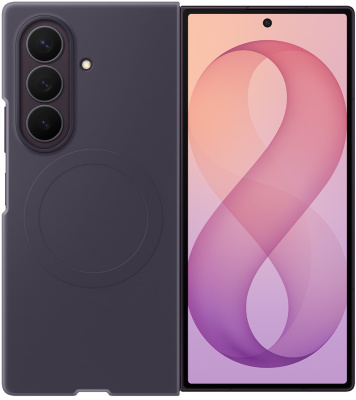 Клип-кейс Samsung Silicone Magnet для Galaxy Z Fold8 Ультра со встроенной подставкой Тёмно-фиолетовый