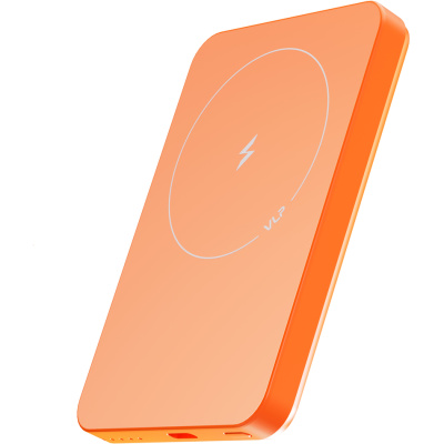 Портативное зарядное устройство VLP LITE Power Snap Qi / MagSafe 5000 мАч Оранжевое