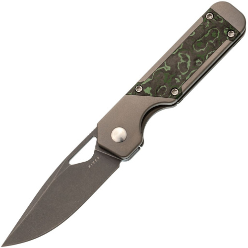 Складной нож Kizer Mini Militaw, сталь S45VN, рукоять титан/карбон