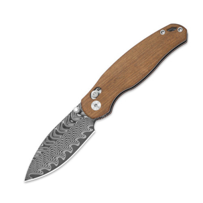 Складной нож Kizer Phoca CD, сталь Damascus, рукоять Mkuruti Wood