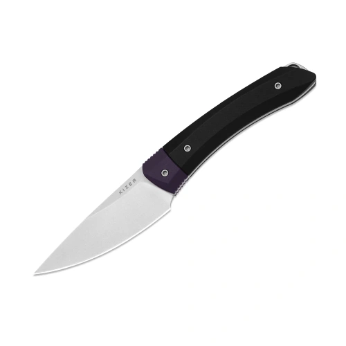 Туристический нож Kizer Momo Fix 3, сталь AEB-L, рукоять Purple/Black G10