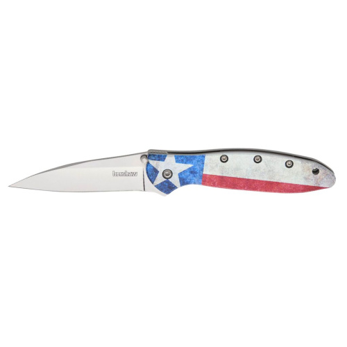 Полуавтоматический складной нож Kershaw Leek Lone Star, сталь 14C28N, рукоять алюминий (уценка)