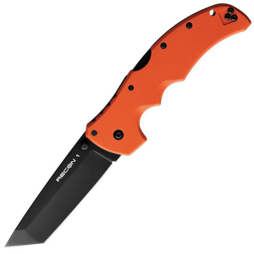 Складной нож Cold Steel Recon 1 Tanto, сталь S35VN, рукоять G10, оранжевый/черный