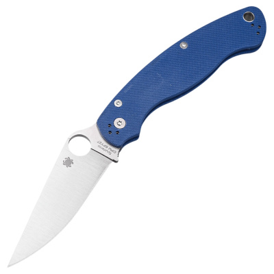 Складной нож Spyderco Military 2, сталь CPM SPY27, рукоять G10, синий