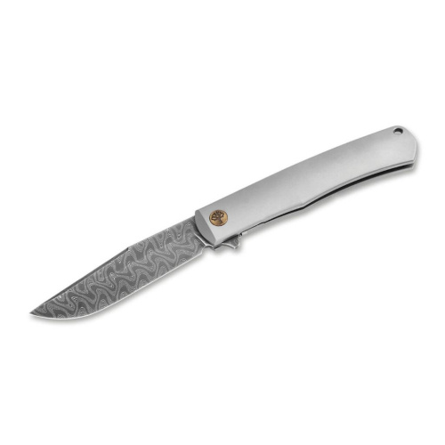 Складной нож Boker Damast Annual Knife 2025, сталь Damascus, рукоять титан
