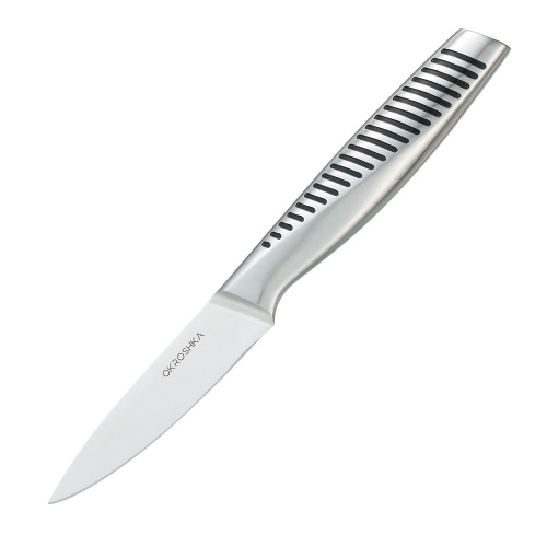 Нож кухонный для овощей Okroshka Wasabi 8.6 см, сталь 5cr15mov, рукоять сталь