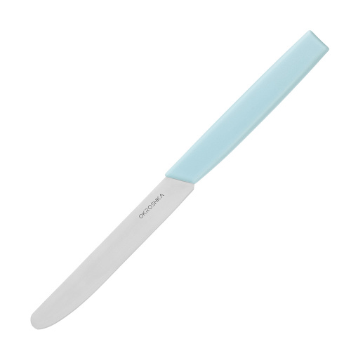 Нож кухонный cтоловый Okroshka Salad 11 см, сталь 5cr15mov, рукоять пластик, голубой