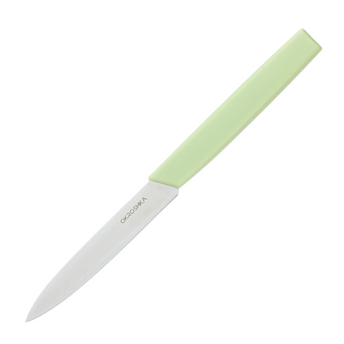 Нож кухонный для фруктов и овощей Okroshka Salad 10 см, сталь 5cr15mov, рукоять пластик, зеленый
