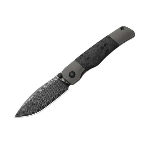 Складной нож Kizer Coywolf, сталь Damascus, рукоять титан/карбон