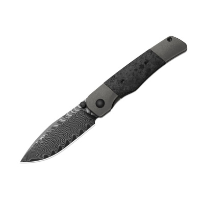 Складной нож Kizer Coywolf, сталь Damascus, рукоять титан/карбон