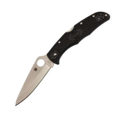 Складной нож Endura 4 - Spyderco C10PBK, сталь VG-10 Satin Plain, рукоять термопластик FRN, чёрный