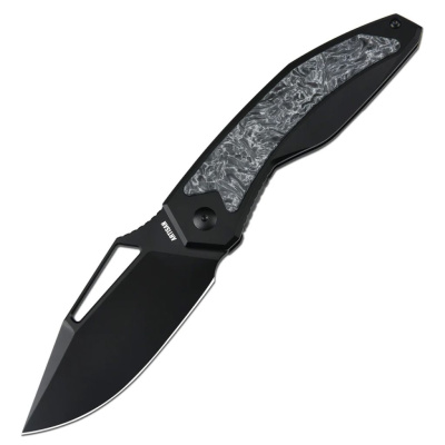 Складной нож Artisan Cutlery Fragarach, сталь S90V, рукоять титан/карбон, черный/серый